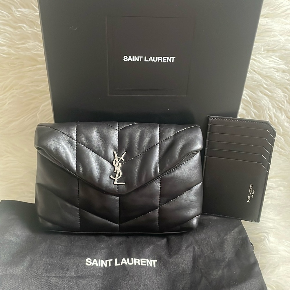 YSL Lou Puffer Pouch/Clutch